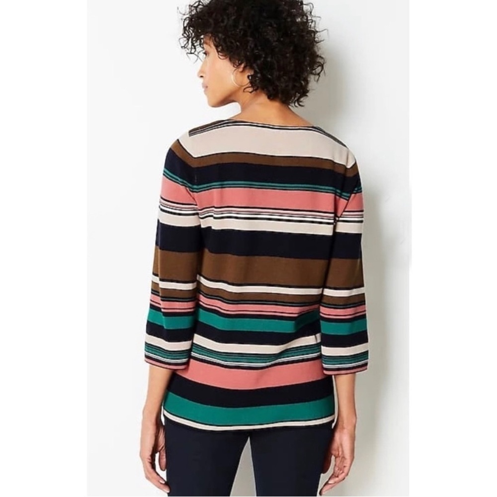 J.Jill striped 3/4 sleeve top - Picture 4 of 9